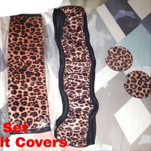 🍬 Neoprene LEOPARD Car Interior Accessories Set